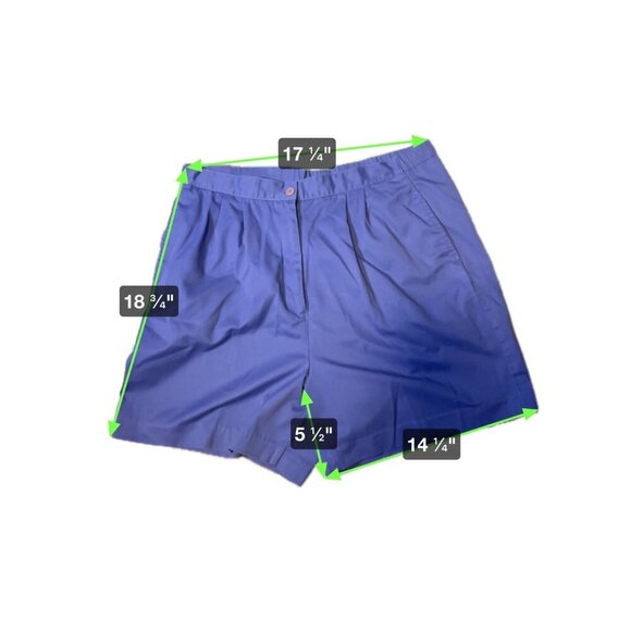 Alison Craig Purple Pleated Button Front High Waisted Shorts Sz 14 - Picture 7 of 7